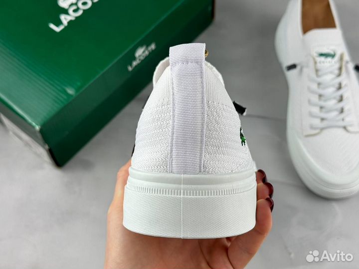 Мужские летние кеды Lacoste white