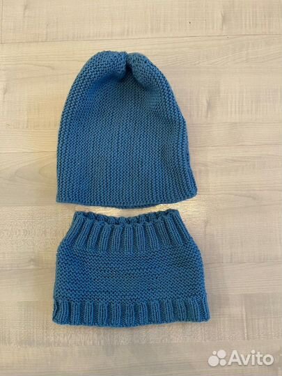 Шапка бини и снуд 5-8 лет