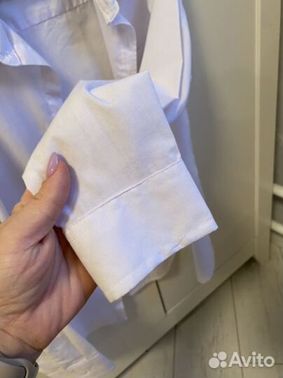 Белая рубашка на мальчика 134