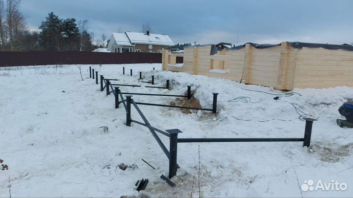 Винтовая свая d 108 для фундамента дома, бани