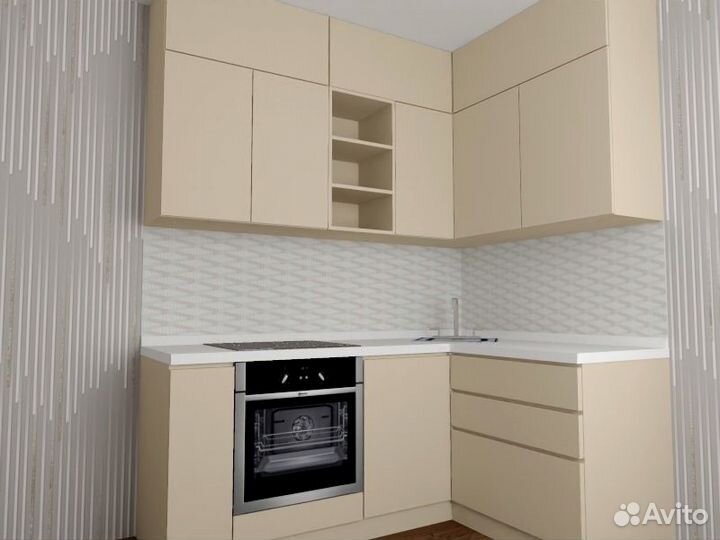 Кухня бежевая от производителя на заказ
