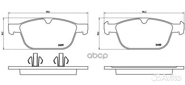 Колодки тормозные volvo XC 60 08- передние P 86