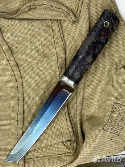 Нож танто Ламинированный дамасск