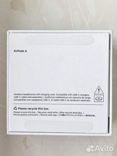 Наушники Apple airpods 4 без ANC