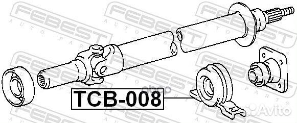 Подшипник подвесной карданного вала TCB-008 Febest