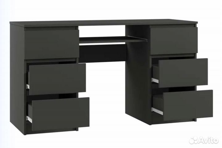 Стол письменный графит, белый