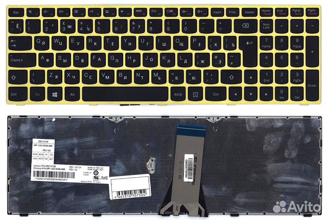 Клавиатура Lenovo IdeaPad G50, G50 черная