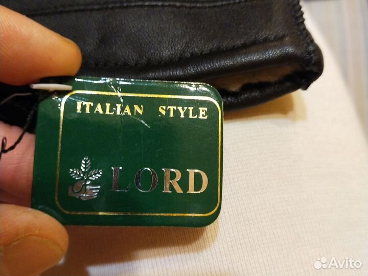 Перчатки мужские кожаные на меху