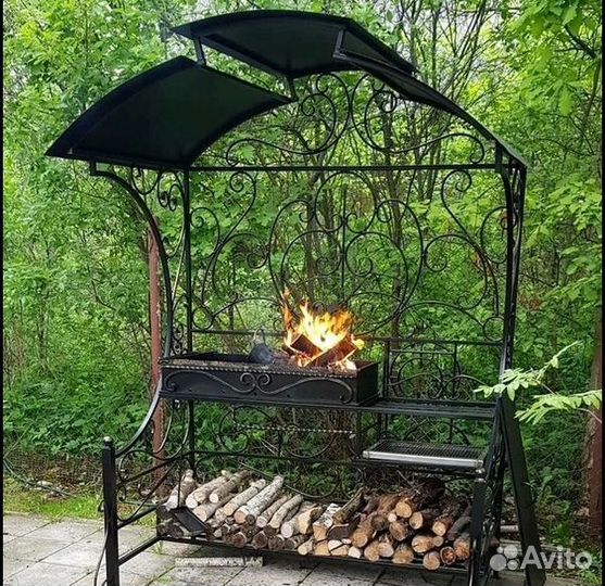 Мангал с крышей