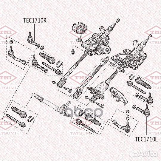 Наконечник рулевой тяги перед лев TEC1710L