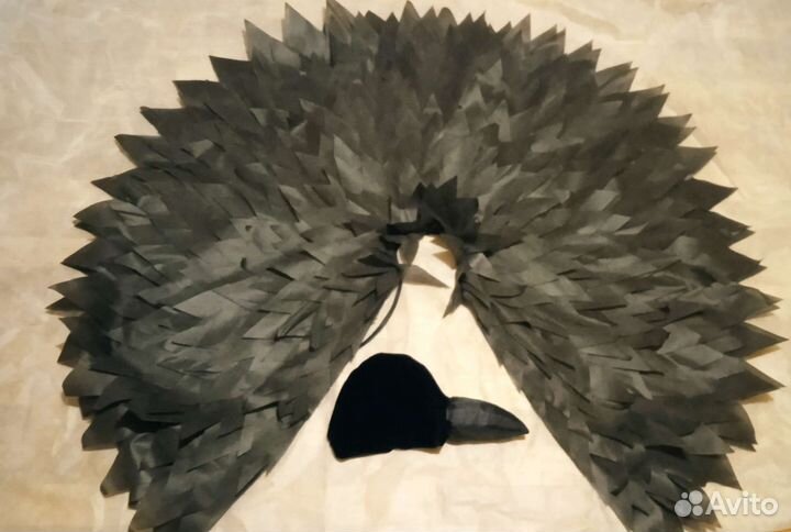 Карнавальный костюм черный ворон/грач/птица