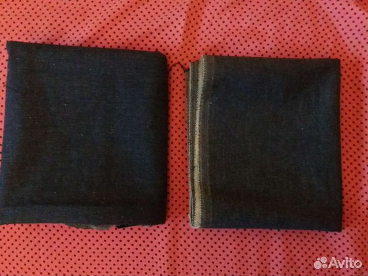 Джинсовые и шерстяные отрезы,льняная скатерть СССР