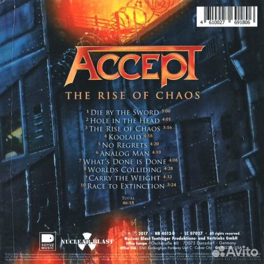 Accept / The Rise Of Chaos (RU)(CD)