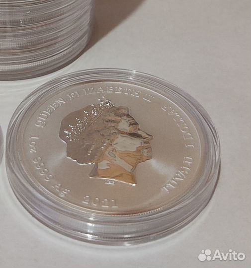 Тувалу 3-я монета серии Чёрный флаг Чинг Ши 2021