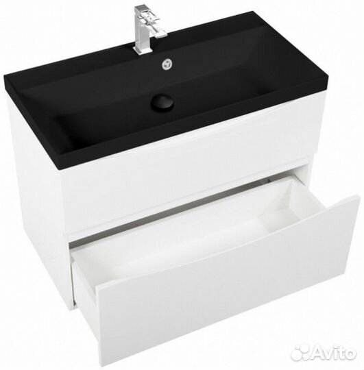 Мебель для ванной BelBagno Marino-H60 90-BB900/450-LV-ART-AST-nero Bianco Lucido