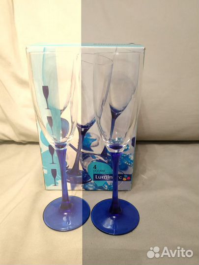 Посуда из синего стекла