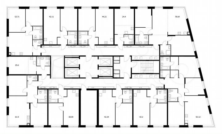 1-к. квартира, 44,2 м², 20/21 эт.