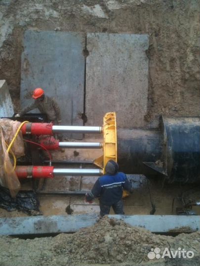 Продавливание труб под дорогами горизонтальное шне