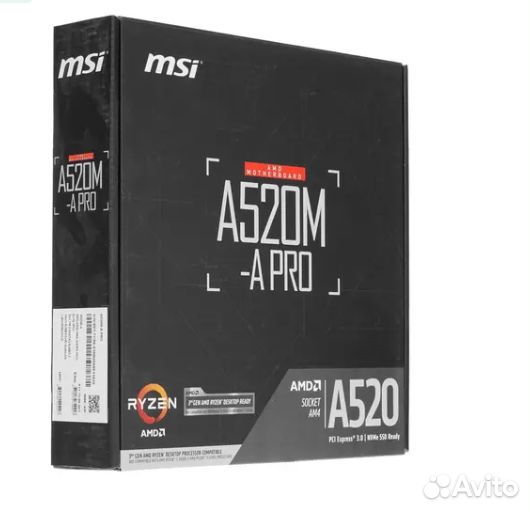 Плата MSI A520M-A PRO AM4