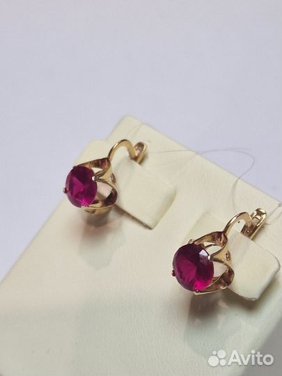 Золотые серьги 585 пробы бу