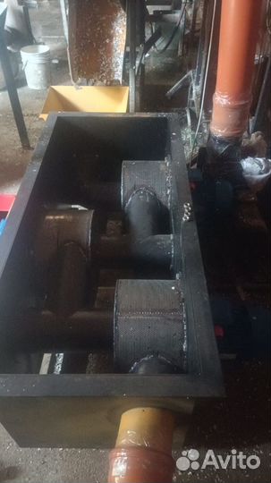 Трехсекционная мойка, сушка для переработки