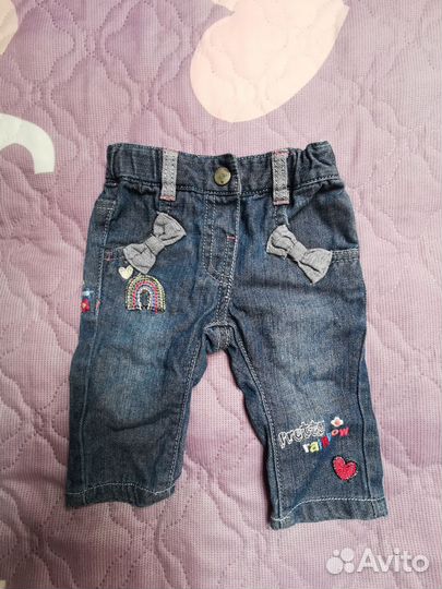 Джинсы и штаны для девовки 62 см