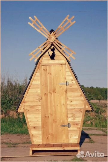 Дачный туалет деревянный прямоугольник чбю 626