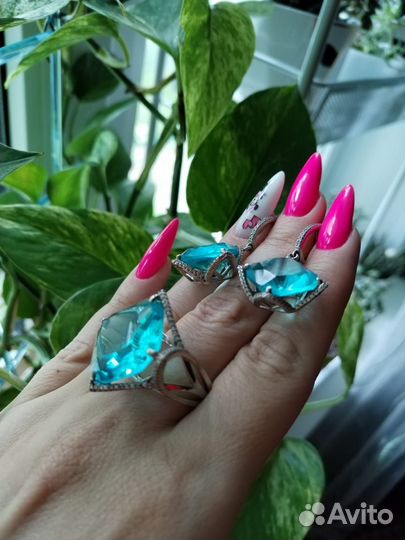 Комплект серьги и кольцо