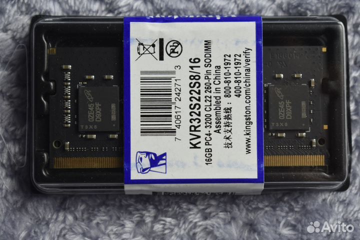 DDR4 kingston 16GB 3200 мгц. so-dimm. Ноутбук