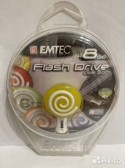 USB флешка Emtec резиновая в ассортименте