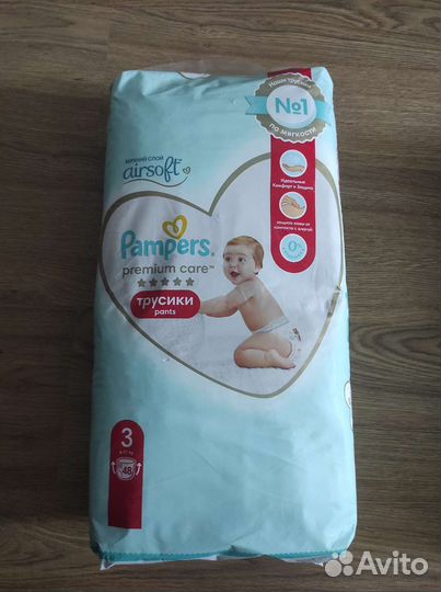 Подгузники Трусики pampers premium 3 (6-11кг) 48шт