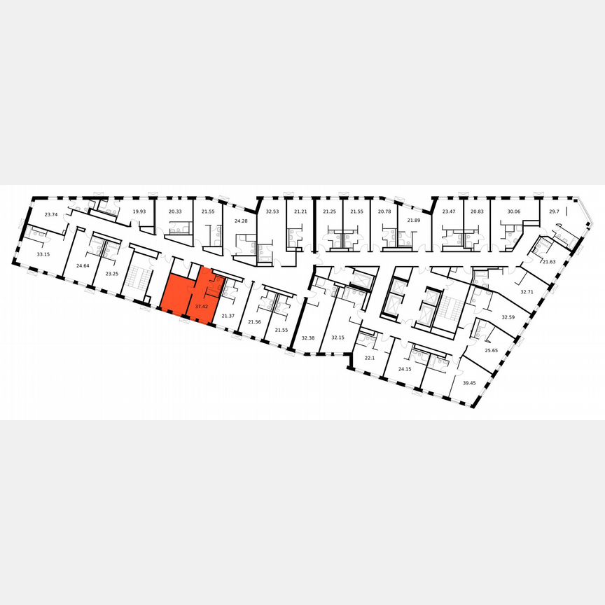 1-к. апартаменты, 37,4 м², 13/15 эт.