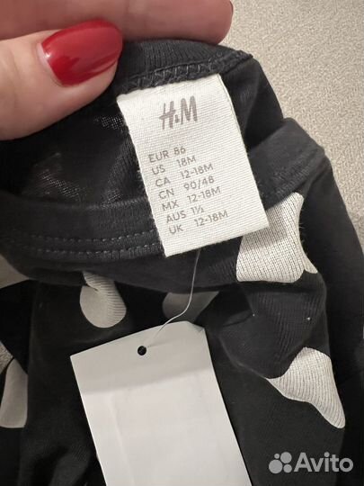 Новые Боди для девочки h&m 86