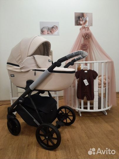 Коляска 2 в 1 Rico Montana, эко-кожа