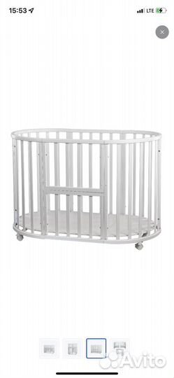 Детская кроватка овальная