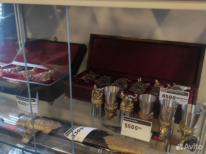 Хрустальные рюмки Осётр, 6шт