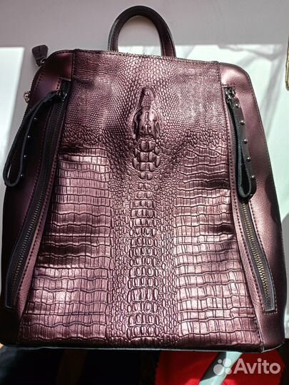 Сумка кожаная рюкзак кожа рептилии
