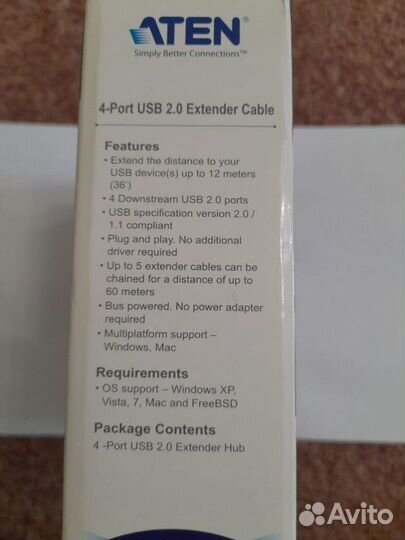 USB удлинитель aten UE2120H