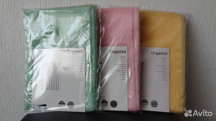 Тюль органза новая в упаковке на ленте 140х260см