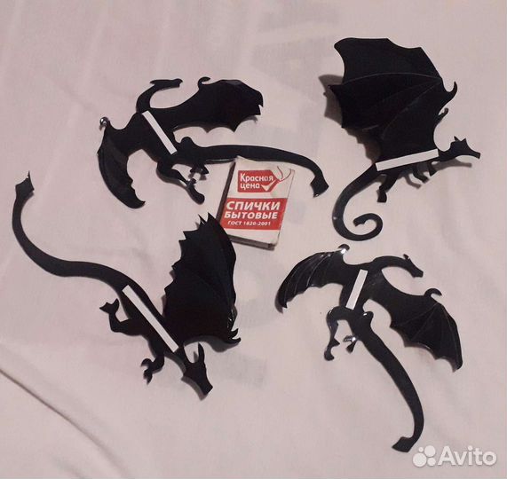 Драконы на стену б/у (цена за все 7 шт)