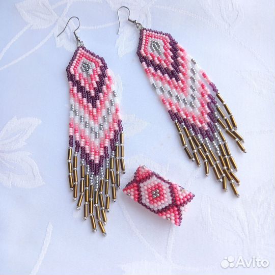 Серьги из бисера