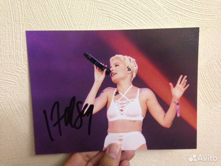 Автограф Scooter Скутер Halsey Бессон hurts Жарр