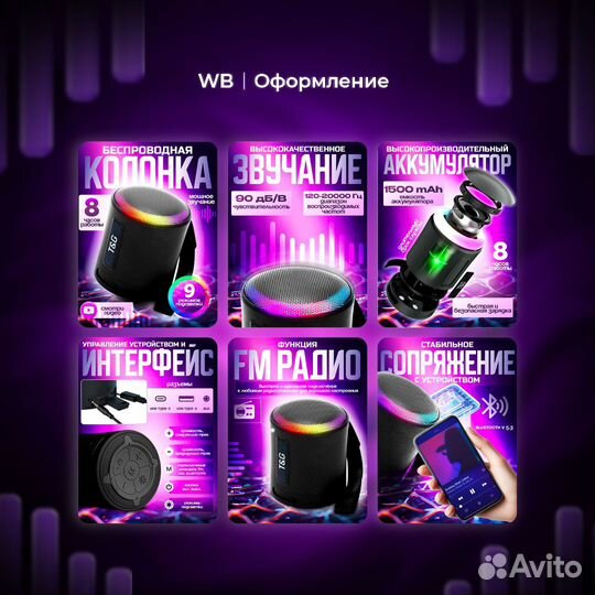 Инфографика для маркетплейсов Wildberries Ozon