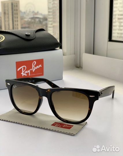 Очки ray ban wayfarer 54 коричневые