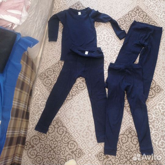 Комплект хлопковое термобелье 128 см