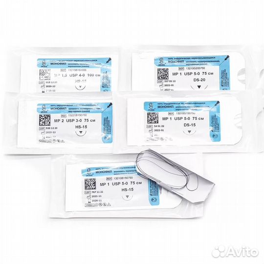 Монофил мононить полипропилен, обратнорежущая