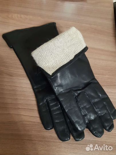 Перчатки женские кожаные