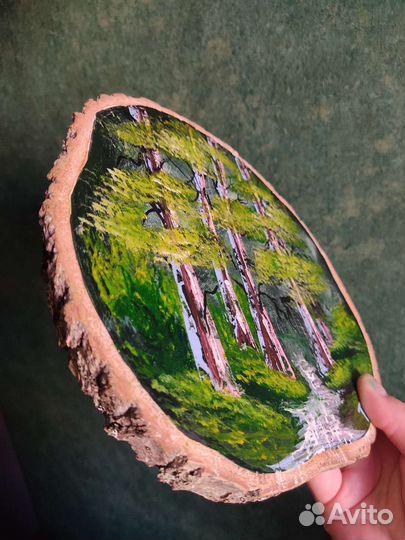 Картина на спиле дерева