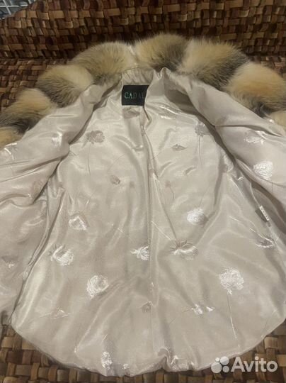 Норковый полушубок, (белая норка и горная лиса)