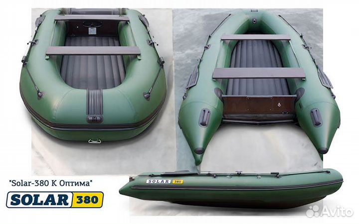 Solar 380 лодка нднд + Мотор Hidea 9.9 (15 л.с.)